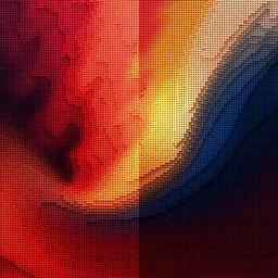 Wallpaper with flowing colorful dots